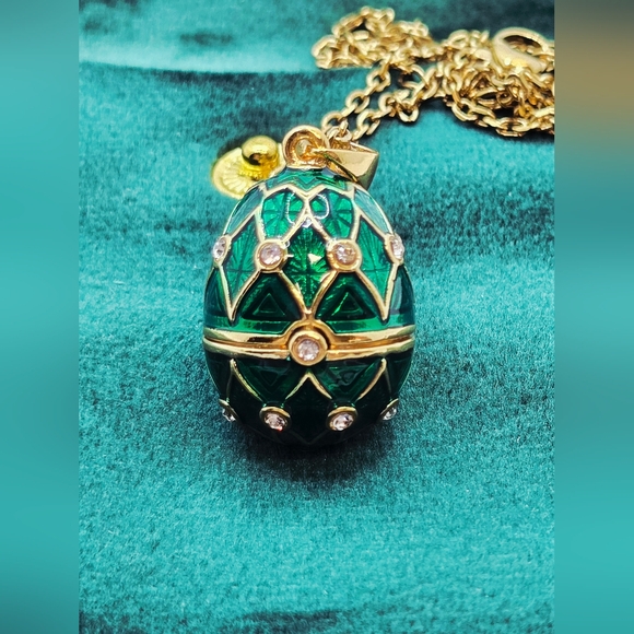 Faberge Easter Egg Movable Cross Necklace for Women, Commemorate Pendant - Picture 3 of 12